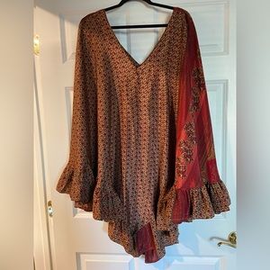 New Kantha Bae Split Silk Cape